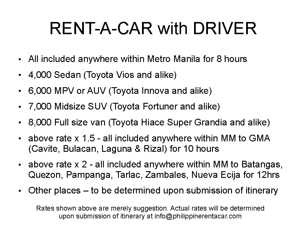 Car with Driver Rental